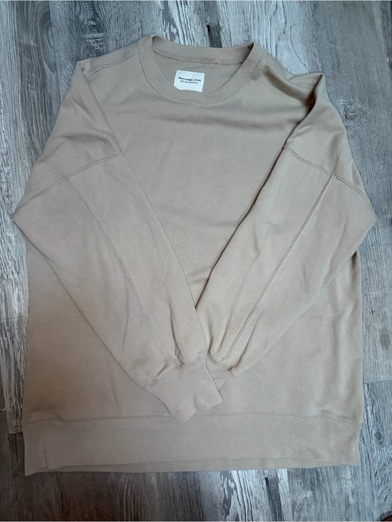 Abercrombie & Fitch Tops - Abercrombie & Fitch Soft A&F Beige Crewneck Sweatshirt